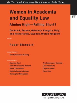 cover image of Women in Academia and Equality Law